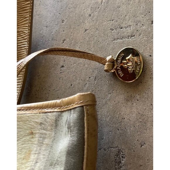 BRAHMIN Medium Classy Asher Leather Shoulder Tote/Bag-Gold Tones W Match Wallet - Picture 7 of 16